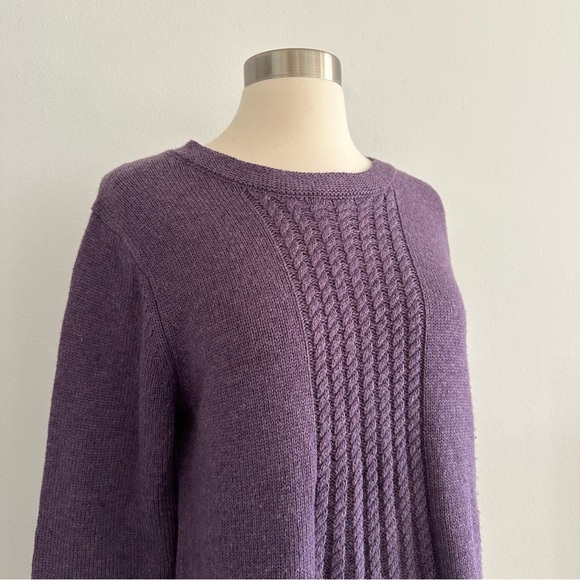 Soft Surroundings Wool Blend Knit Purple Sweater M - Picture 7 of 11